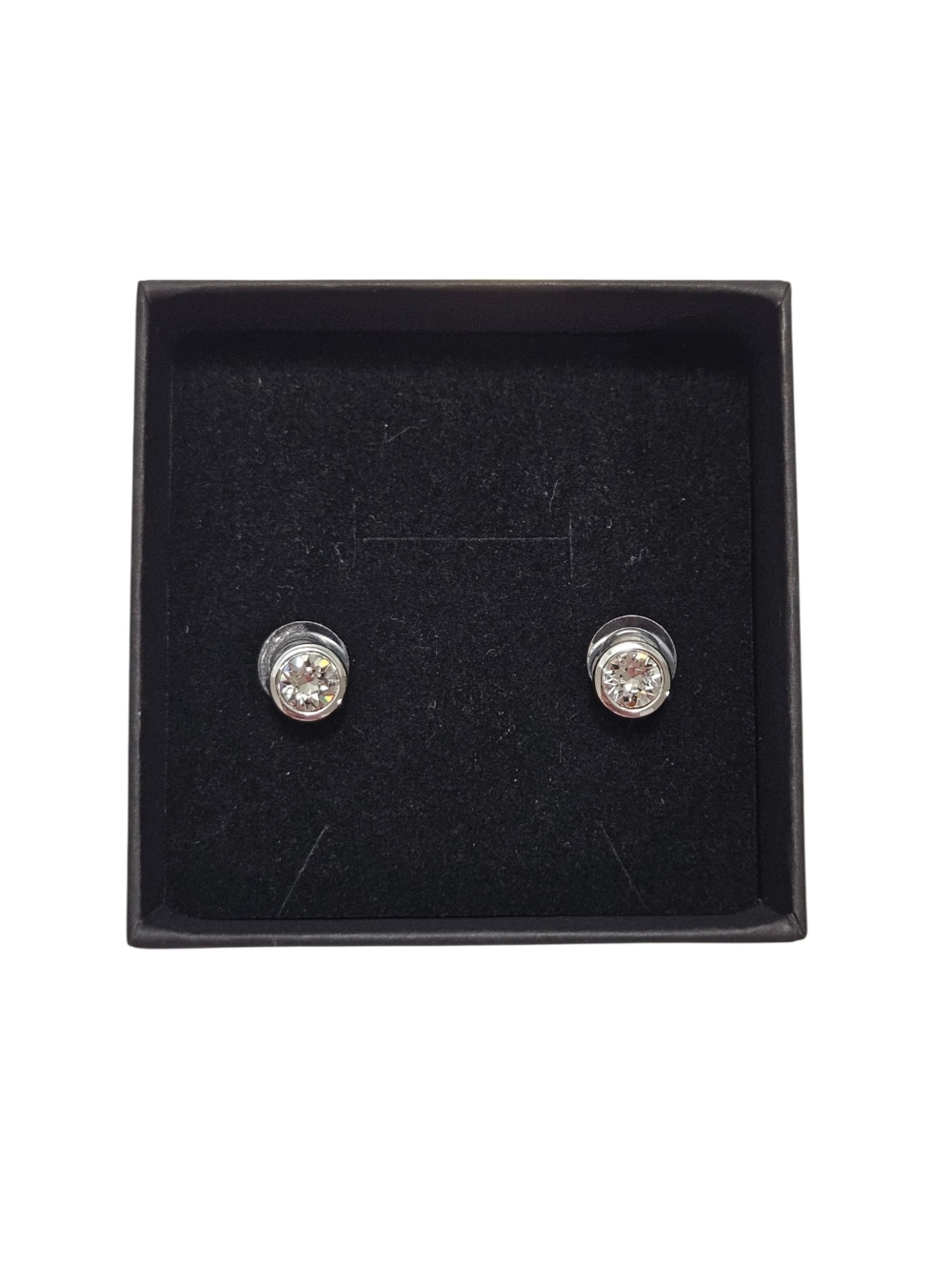 Swarovski Clear Crystal Round Stud Earrings